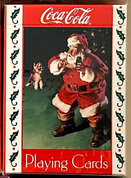 Coca Cola / Bicycle Playing Cards - Santa whispering to dog