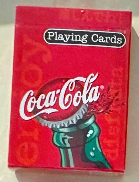 Opening Coca-Cola bottle playing cards (Bicycle)